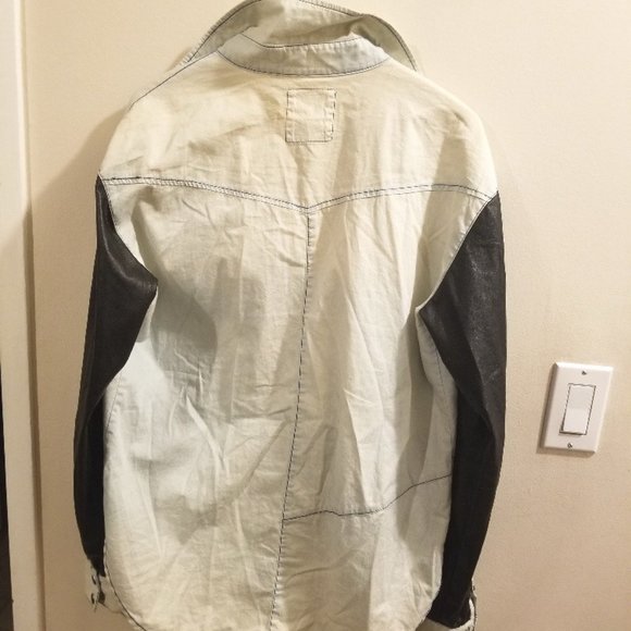 Vintage ONE by teaspoon open-button top faux leather longsleeves - Picture 5 of 6